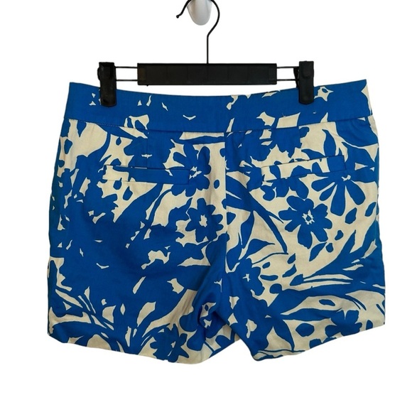 J CREW BLUE AND WHITE FLORAL CHINO SHORTS - Picture 2 of 4